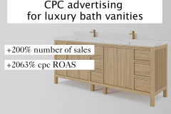 CPC advertising for luxury bathroom vanities